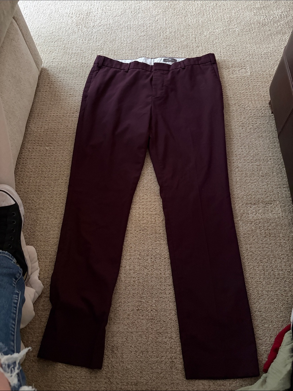 H&M Men's Chinos in Deep Plum